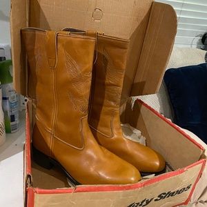 Knapp Safety Vintage Steel Toe Boots Saddle Color